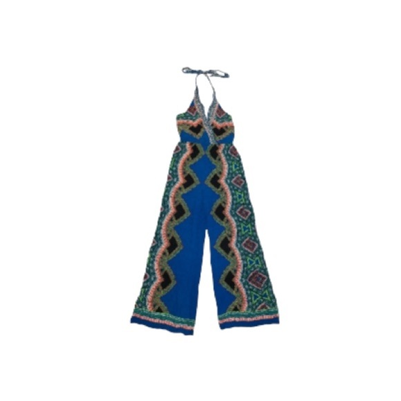 Flying Tomato Blue Boho Print Romper - Women’s Size Medium - Picture 6 of 6